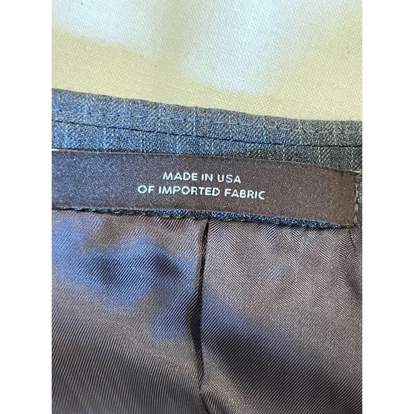 Joseph Abboud Mens Blazer Coat Jacket Single Breasted Long Sleeve Gray Size 40 - Picture 7 of 7